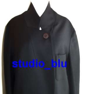 MARTIN MARGIELA MM6 Black Wool Deconstructed Coat M L  