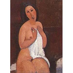  Oil Painting Nu Assis A La Chemise Amedeo Modigliani 