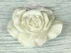 shabby chic decorative resin moulding white open rose trim dressing 