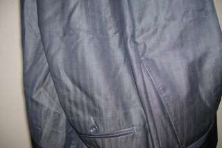 NEW Mens Z Zegna Black Tonal Stripes Wool Suit 44 R 38 x 34 $1995 
