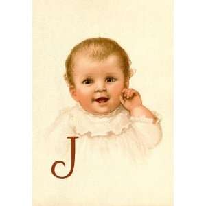 Exclusive By Buyenlarge Baby Face J 12x18 Giclee on canvas  