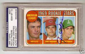 1969 TOPPS ROLLIE FINGERS AUTOGRAPHED ROOKIE HOF   
