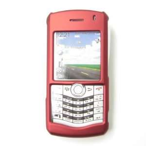  BLACKBERRY PEARL 8130 RED Rubber Coating Hard Plastic Snap 