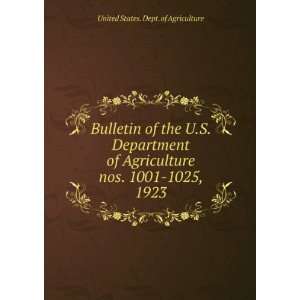   Department of Agriculture. nos. 1001 1025, 1923 United States. Dept