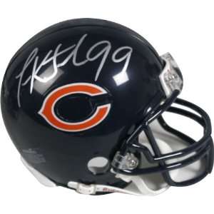  Tank Johnson Chicago Bears Autographed Riddell Mini Helmet 
