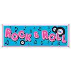 Rock & Roll Jumbo Sign Banner   50s 60s Party Supplies Decorations 