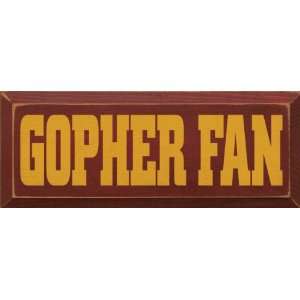  Gopher Fan Wooden Sign