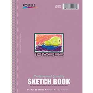  Roselle Spiral Sketch Book 9 X 12, 50 Sheets(6 Pack 
