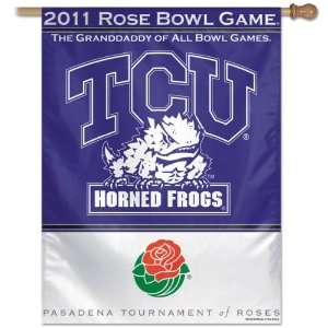  Wincraft Tcu Horned Frogs Rose Bowl 27X37 Vertical Flag 