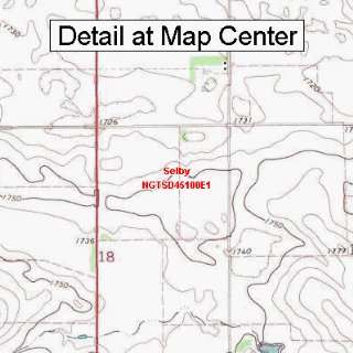   Topographic Quadrangle Map   Selby, South Dakota (Folded/Waterproof