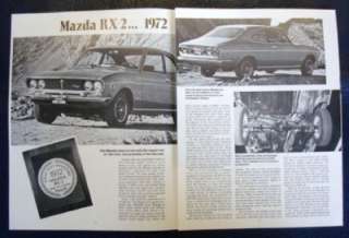 MAZDA RX 2 ORIGINAL ROAD TEST 1972.  