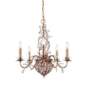 Crystorama 5605 EG Bethany 7   Light Chandelier in Etruscan Gold 