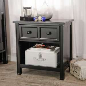  Fashion Bed Group Casey 1 Drawer Nightstand   Black