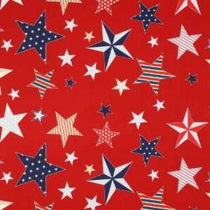  Riley Blake Stars & Stripes Main Red Fabric Yardage Arts 
