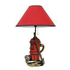Firefighter Firehydrant Red Desk Table Lamp Hose Helmet Home Decor 23 