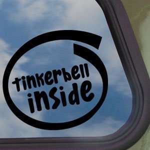  Tinkerbell Inside Black Decal Car Truck Window Sticker 