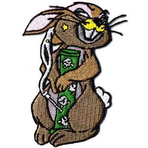  Artist Kozik Bong Bunny Embroidered Iron On Applique Patch 