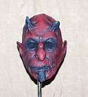 Classic RED DEVIL MASK Collector Latex Halloween Costume Prop Head 