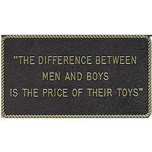  Fun Plaque (Difference Between Men & Boys Is The Price 