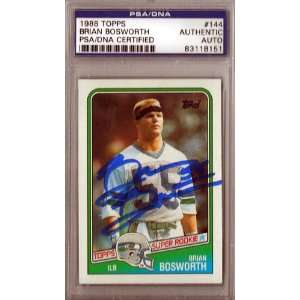  Brain Bosworth Autographed 1987 Topps RC Card PSA/DNA 