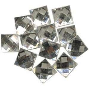  Favorite Findings Sew On Square Gems Large Clear 11/Pkg 