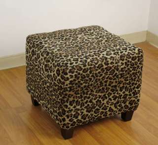 4D Concepts Leopard Ottoman Leopard print cloth 554589  