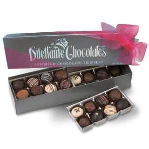 Dilettante assorted Truffles, 16 Ounce Silver Gift Box  