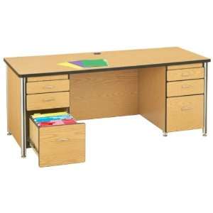  RidgeLine Teachers Desk 72 inch with 2 Pedestals