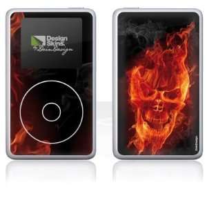   Skins for Apple iPod Photo   Burning Skull Design Folie Electronics