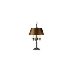   Easton 4 Lt Bronze Table Lamp with Brown Lthr by Robert Abbey Z422C