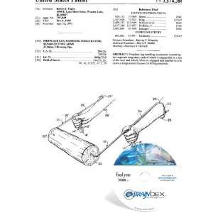 NEW Patent CD for FIREPLACE LOG HANDLING TONGS HAVING SEPARATE TONG 