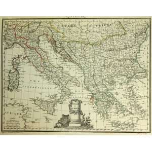  Malte Brun Map of Italy,Greece,and Balkans (1812) Office 