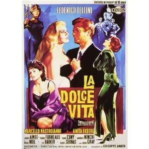  La Dolce Vita Movie Poster (11 x 14 Inches   28cm x 36cm 