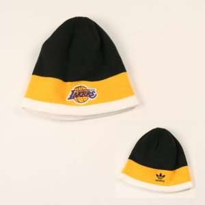  Los Angeles Lakers Tri Color Knit Beanie Sports 