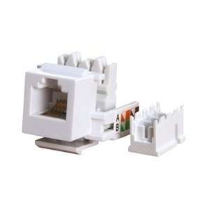  RJ11 Keystone Jack 4 Conductor White Electronics