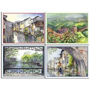  8 Chinese Scenery Cards