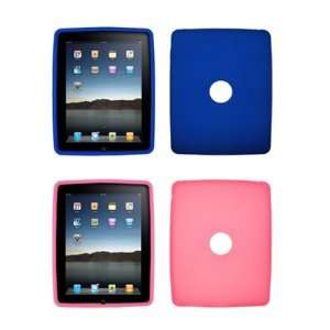   Gel Skin Cover Cases (Electric Blue, Pink) for Apple iPad Electronics