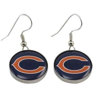    Chicago Bears Team Logo Charm Drop Earrings
