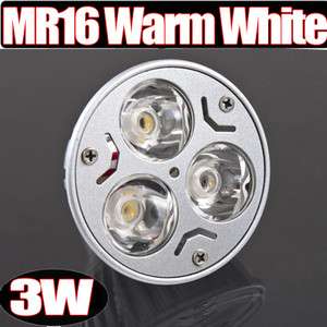   12V Warm White 3 LED 3led Bulb light Spot Lamp Downlight 3X 1W  