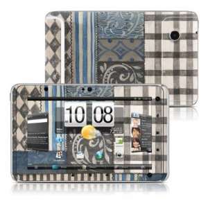 Country Chic Blue Design Protective Decal Skin Sticker for HTC Flyer 