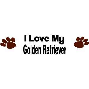 love my golden retriever   Removeavle Wall Decal   Selected Color 