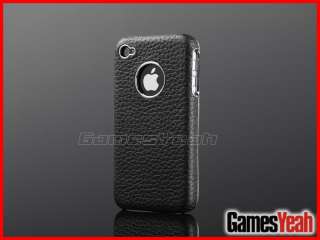   Genuine Leather Case Cover For AT&T Verizon Sprint iPhone 4 4S 4G