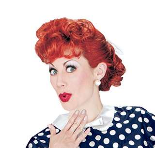 LUCILLE BALL I LOVE LUCY ADULT WIG Headpiece Accessories Red Hair 