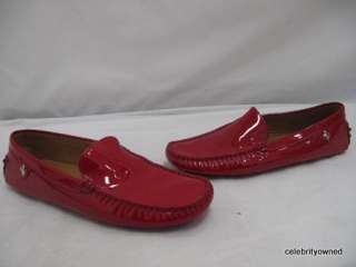 NWOB Tods For Ferrari Red Patent Leather Loafers 9  