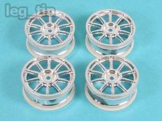 Tamiya 53860 RC 10 Spoke Metal Plated Wheels 24mm / + 0  