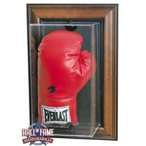  Wall Mount Boxing Glove Display Case with Classic Wood 