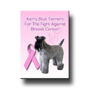  Kerry Blue Terrier Breast Cancer Support Fridge Magnet 