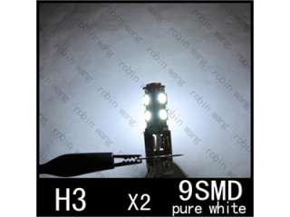 H3 Fog 9 SMD LED Xenon White Head Light Bulb Lamp 12V  