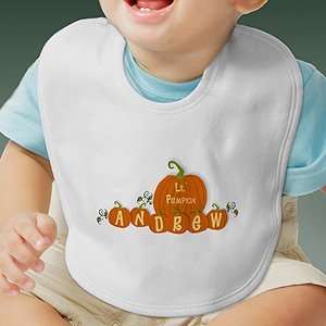  Personalized Babys First Halloween Pumpkin Bib Baby
