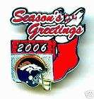 2006 Denver BRONCOS Seasons Greetings Christmas Stockings pin